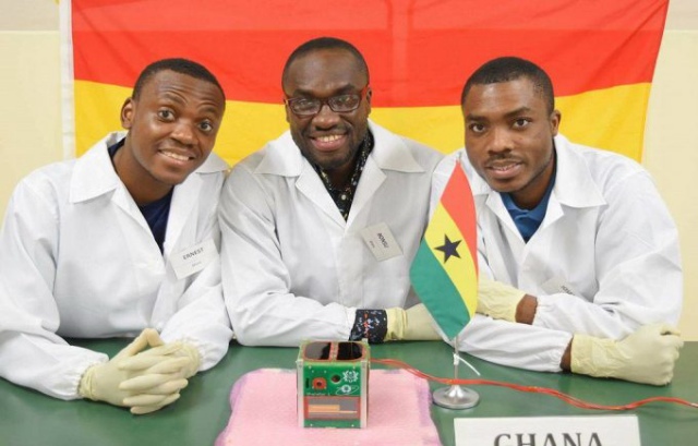 GhanaSat-1 was built by a team of engineers made up of Benjamin Bonsu, Ernest Teye Matey and Joseph Quansah