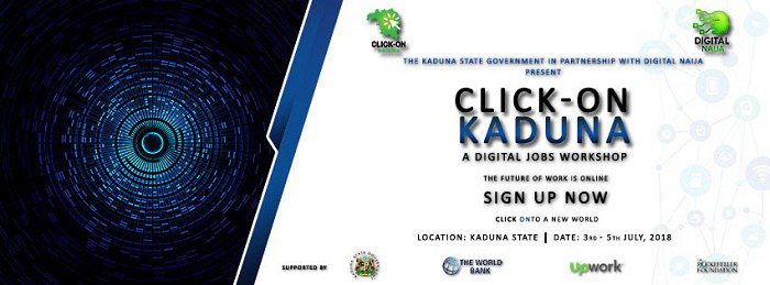 Click-On Kaduna, in partnership with Digital Naija, to created digital job opportunities for Nigerian youths.