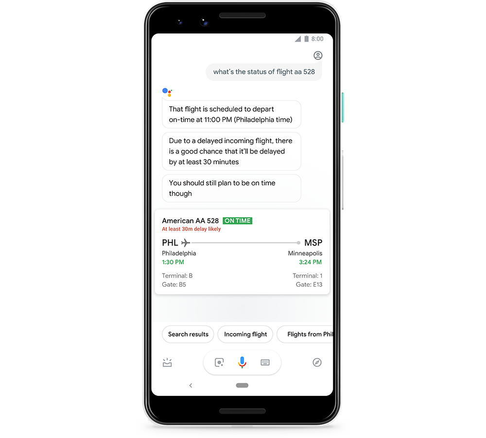 Google Assistant Can Now Predict The Odds That Your Next Flight Will Be Delayed