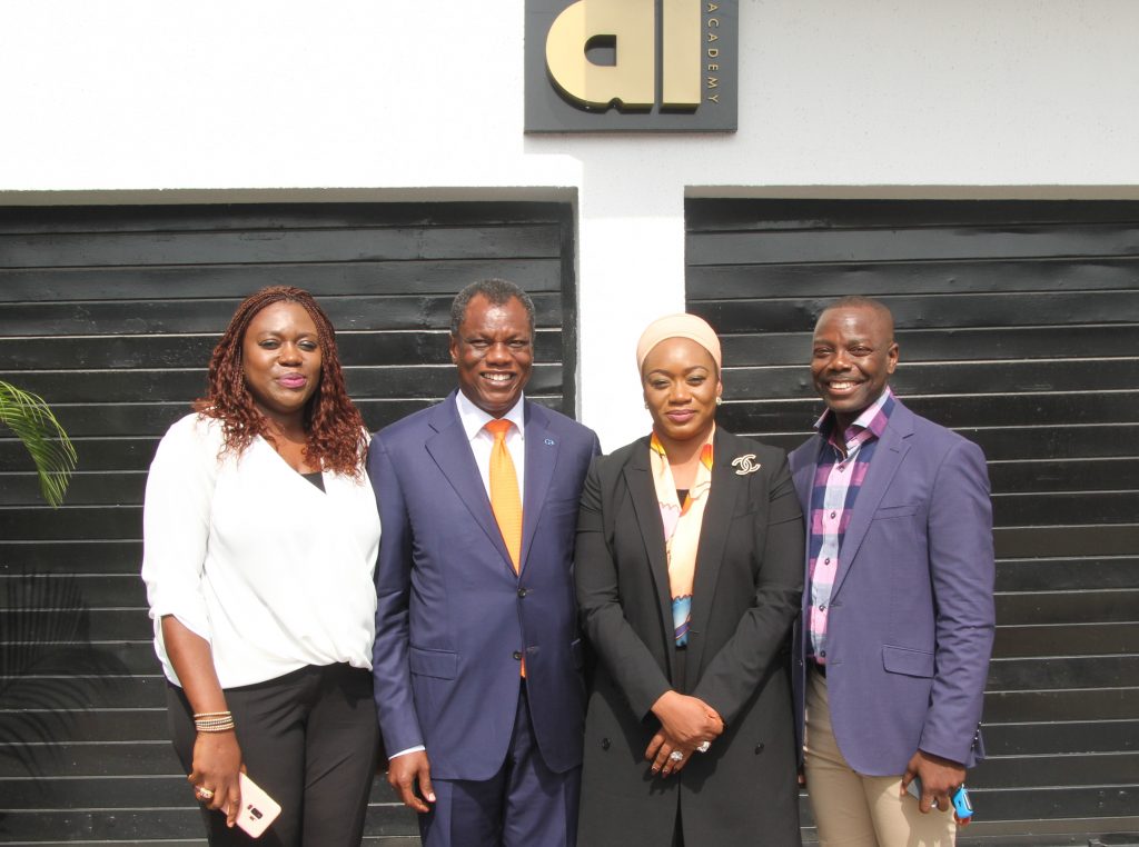 L-R Mrs Tosin Adefeko, Chief Executive Officer, At3 Resources, Mr Austin Okere, Founder and Chief Executive Officer, Ausso Leadership Academy, Mrs Aishah Ahmad, Deputy Governor, Central Bank of Nigeria at the Ausso Leadership Academy