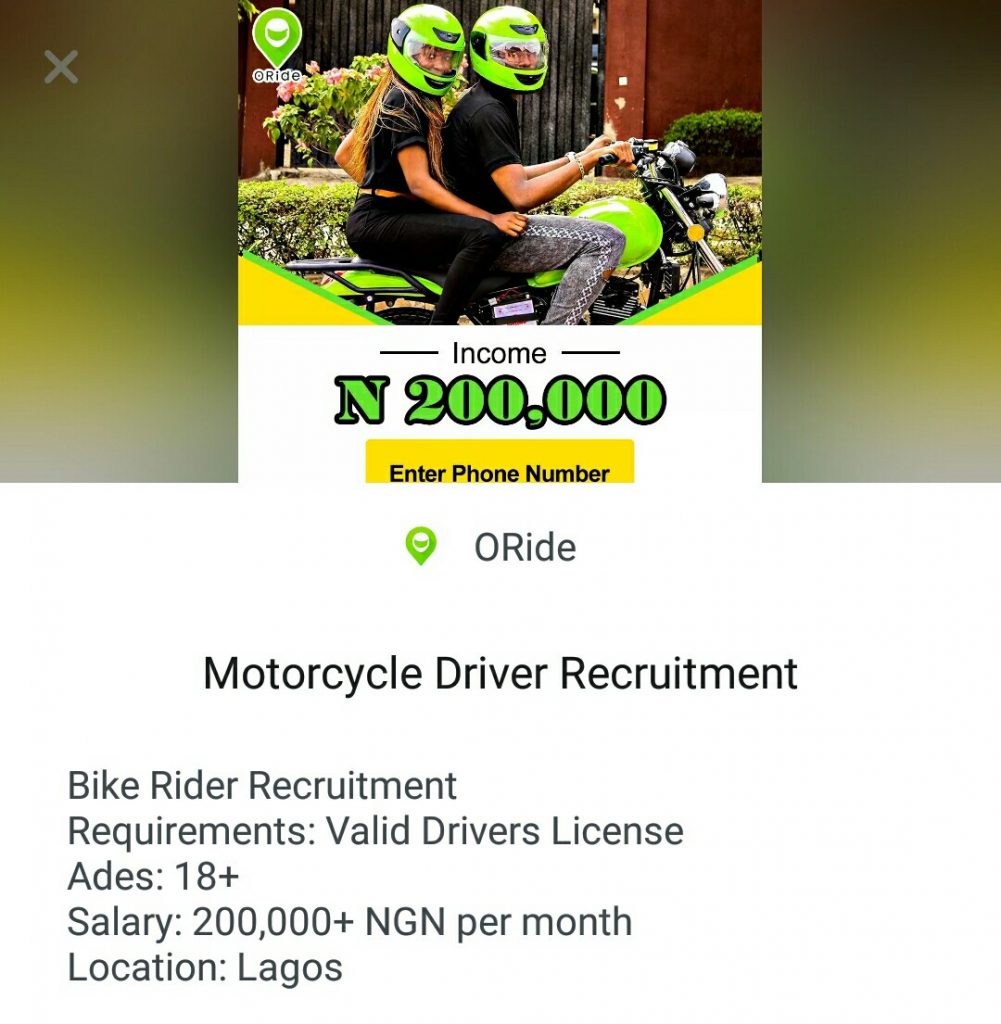 Exclusive: Despite N200,000 Salary Promise Oride May be Exploiting its Riders and Customers Are Paying For it
