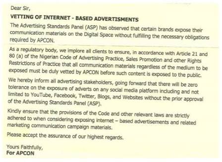 Social Media Advertisers React as APCON Regulates Online Advertising