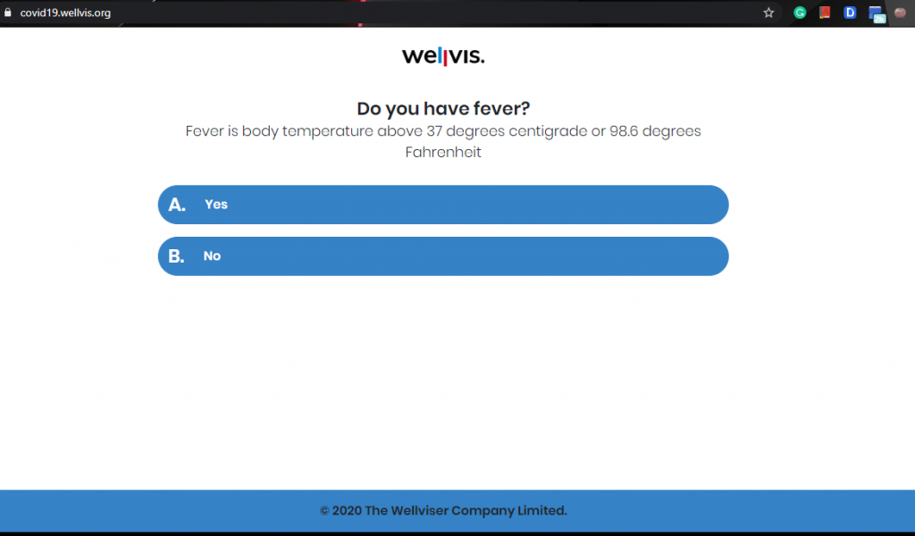 Wellvis's COVID-19 Triaging App Determines Your Risk of Having Coronavirus