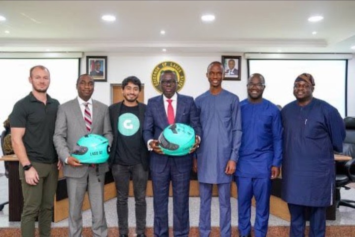 When the executives of Gokada paid the Lagos Governor, Sanwoolu and his deputy a visit