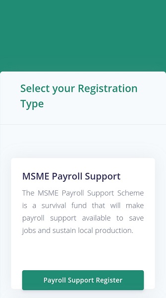 Screenshot of Survival fund portal 