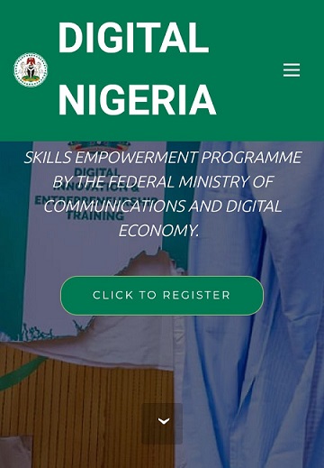 Screenshot of Digital Nigeria mobile app