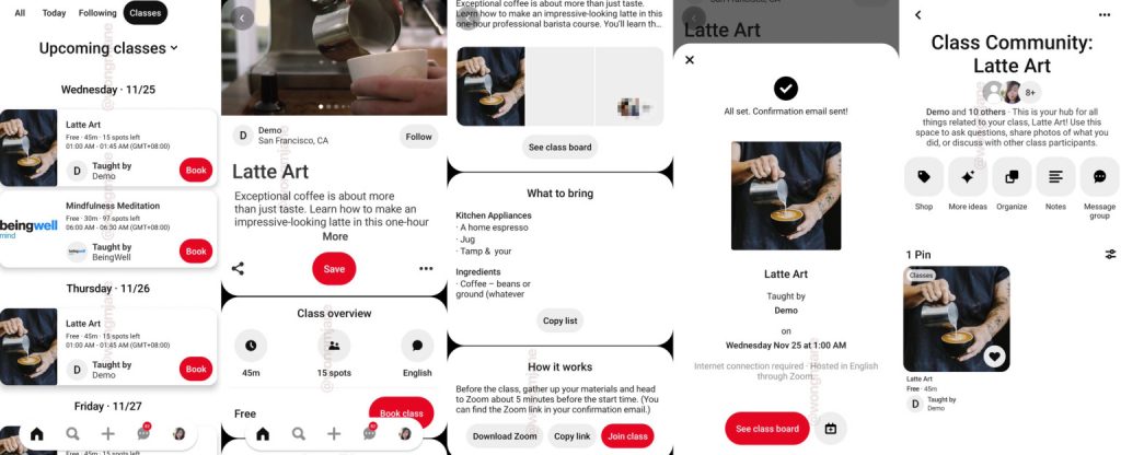 Pinterest Begins Test of Online Event Feature for Master Class and Business Webinar