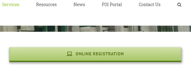 Screenshot of CAC e-registration portal