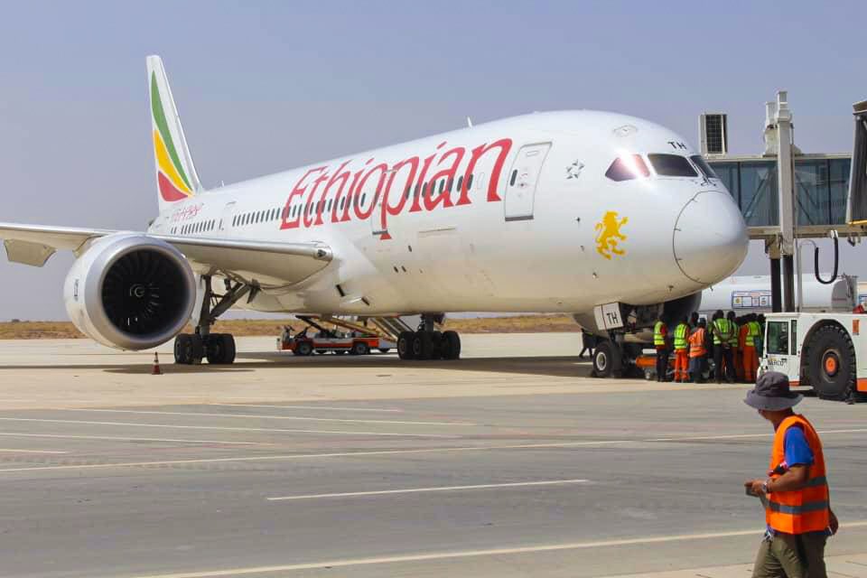 Ethiopian airline landing in Kano