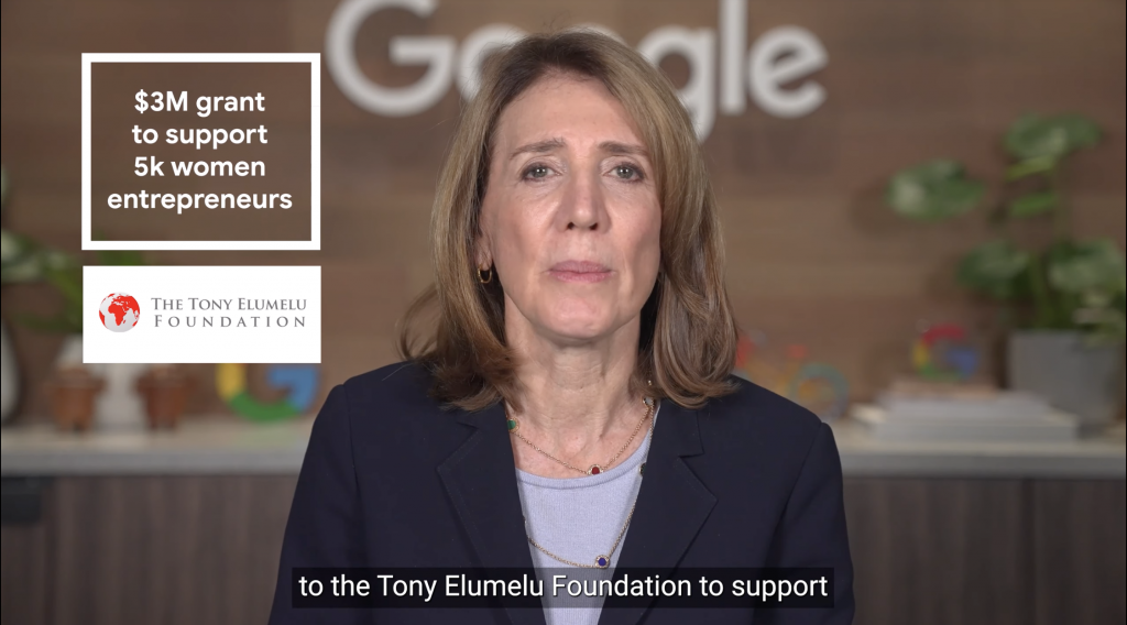 Google's grant of $3m to the Tony Elumelu foundation 