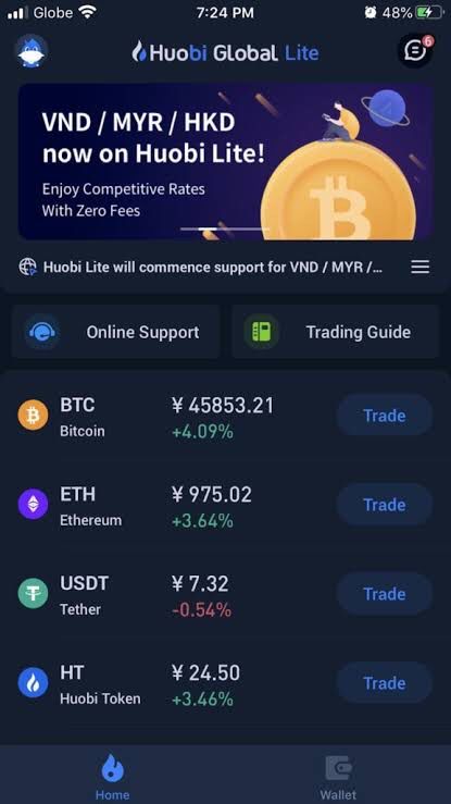 Huobi- Want to start your crypto journey? Here are the top 5  trading apps you can use