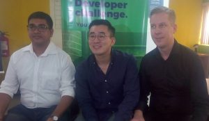 Priyam Bose,Director and Head of Global developers & Startup Relations; Kim fai Kok, director of Communications and Ted Nelson, chief Commercial Officer all of Truecaller at the launch of Truecaller Developer Program in Lagos yesterday