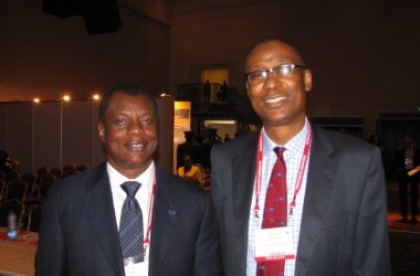 Founder and Entrepreneur-in-Residence at the Ausso Leadership Academy, Mr Austin Okere with the Minister of Industry, Trade and Investment, Dr Okechukwu Enelamahat The Economist Events’ Nigeria Summit Conference, held in Lagos