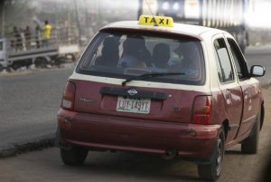 Regular Taxi (Cabu-cabu in local parlance) available in Ibadan.