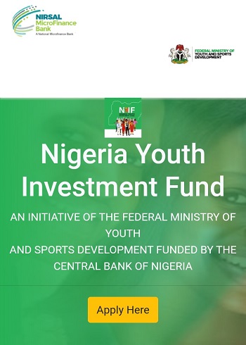 Screenshot of Nigeria Youth Investment Fund Portal