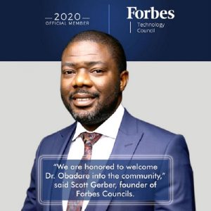 Digital Encode's Co-founder, Peter Obadare accepted into Forbes Technology Council