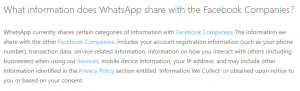 WhatsApp privacy policy