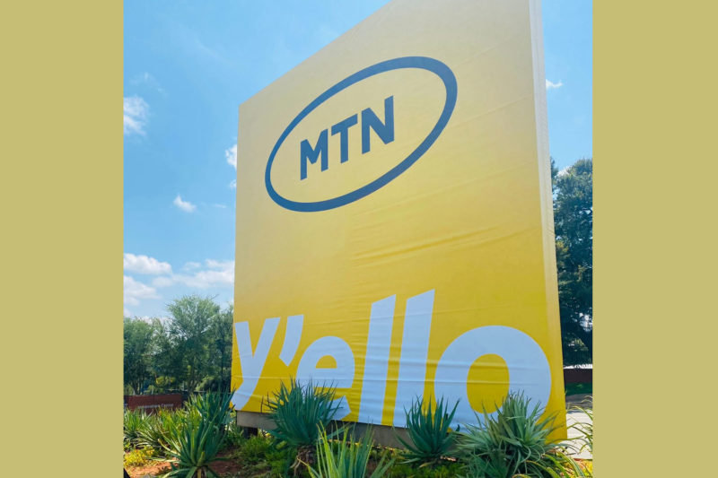 MTN new logo displayed in HQ
