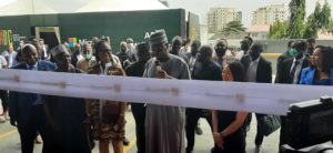 Nigeria's Minister of Communications and Digital Economy of Nigeria, Isa Ali Pantami cut the ribbons at Microsoft office in Lagos