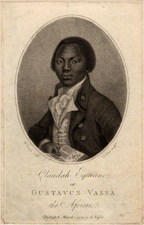 Olaudah Equiano (Gustavus Vassa),1789; source: Wikipedia; Daniel_Orme, W. Dento