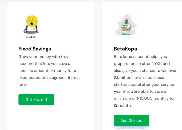 Savebeta offers various savings products from Fixed Savings to BetaKopa
