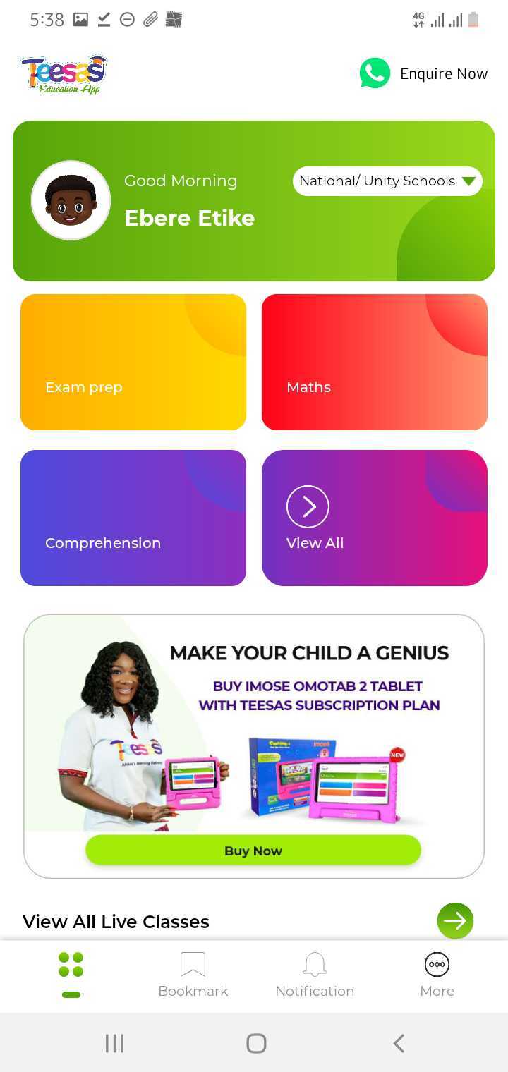 App Design- Teesas Educational app