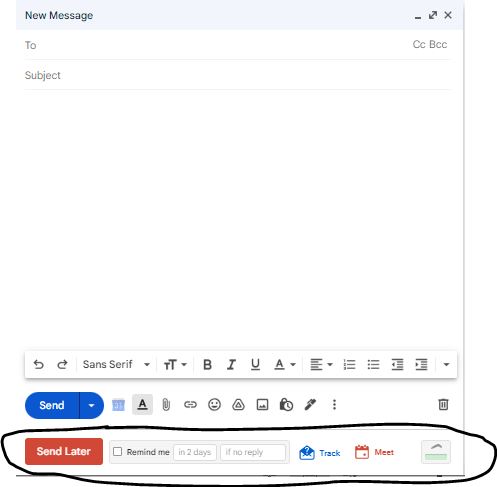 Boomerang tool on Gmail
