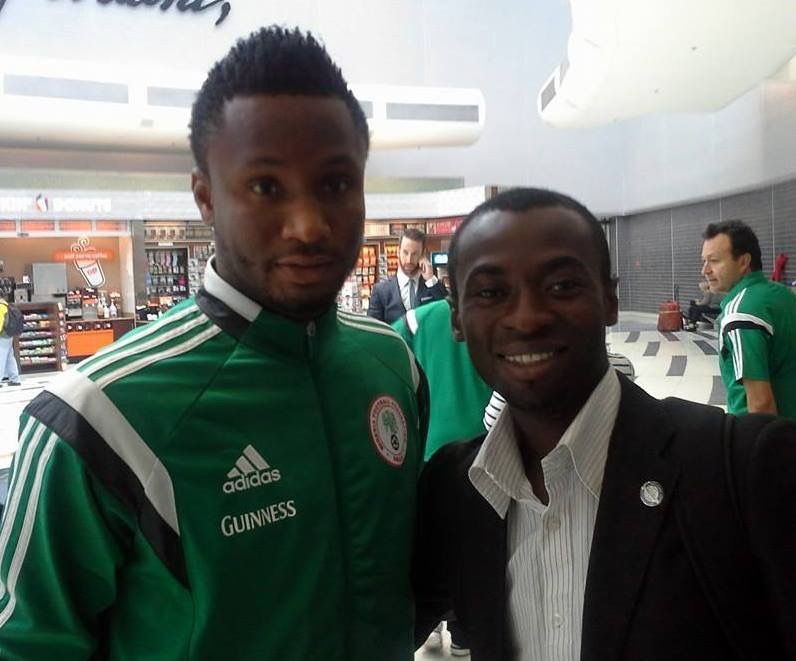 Michael Ajayi with Nigerian Footballer, John Obi Mikel