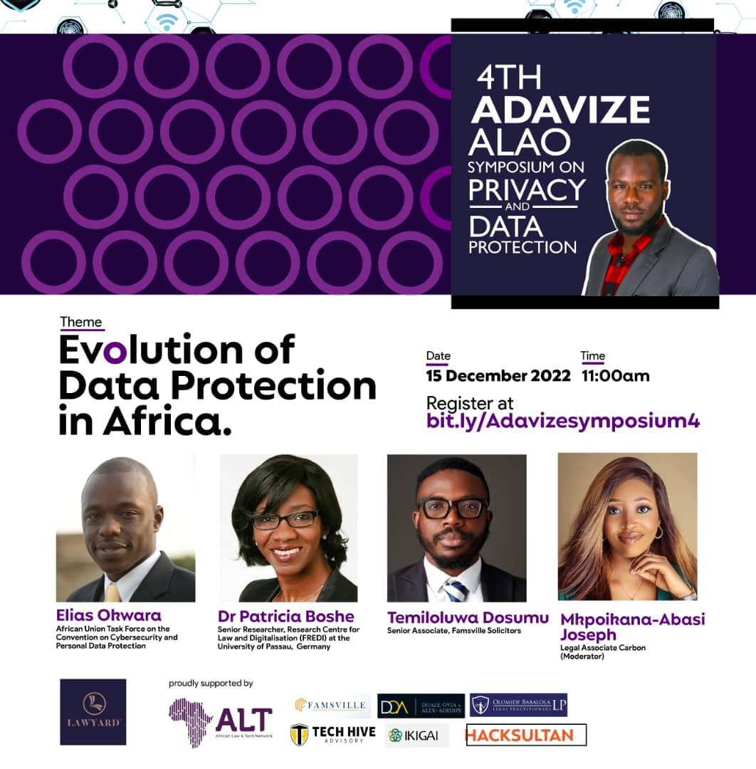 Attend the 4th Adavize Alao Symposium on Privacy and Data Protection