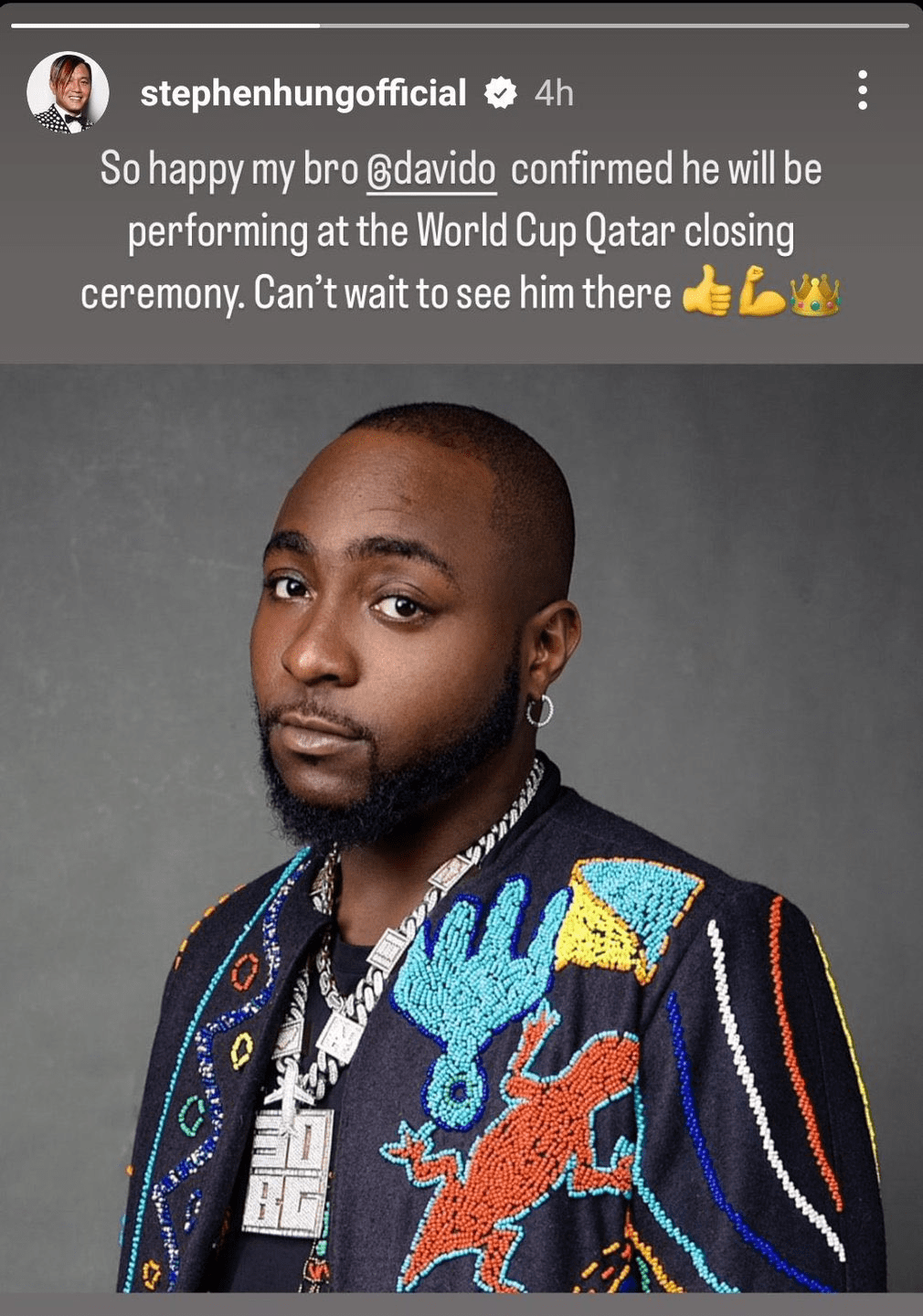 Davido to perform at the World Cup 2022 closing ceremony + other stories